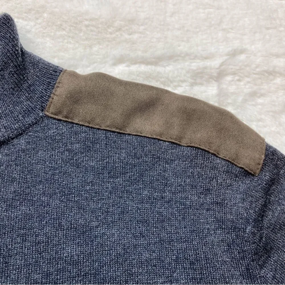 Refectory British Inspired 1/4 Zip Long Sleeve Sweater Size Large